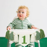 Green Wild One 1st Birthday High Chair Banner First Highchair Banner