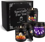 Halloween Scented Candles Set 4 Pack 7oz Each Soy Wax Candles with