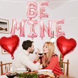 Valentines Day Balloons Decoration Rose Be Mine and Red Heart Letter