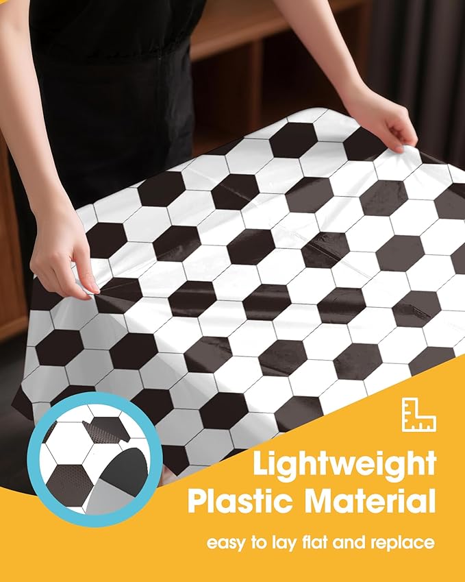 Niuara Soccer Table Cloth – 4 Pack 54" x 108" Disposable Tablecloths