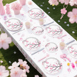 98Pcs Cherry Blossom Party Supplies Cherry Blossom Plates and Napkins