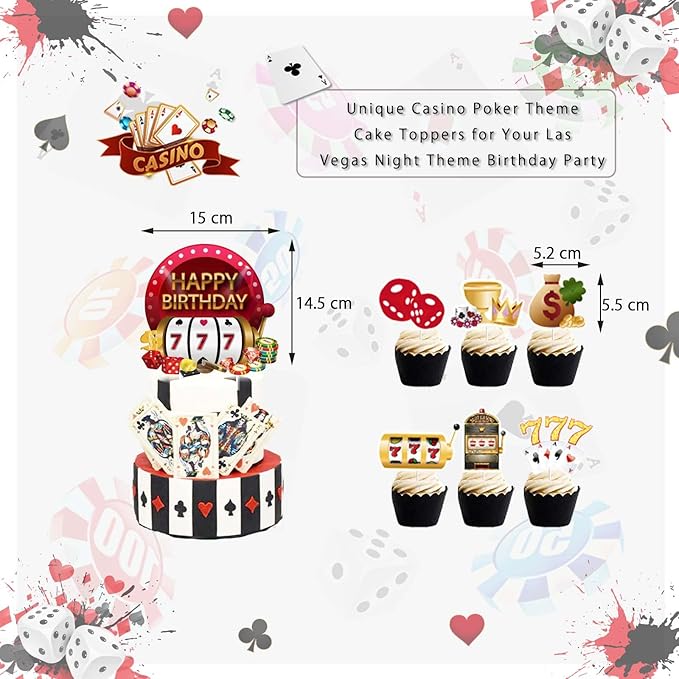 Casino Theme Party Decorations for Men Women Las Vegas Party