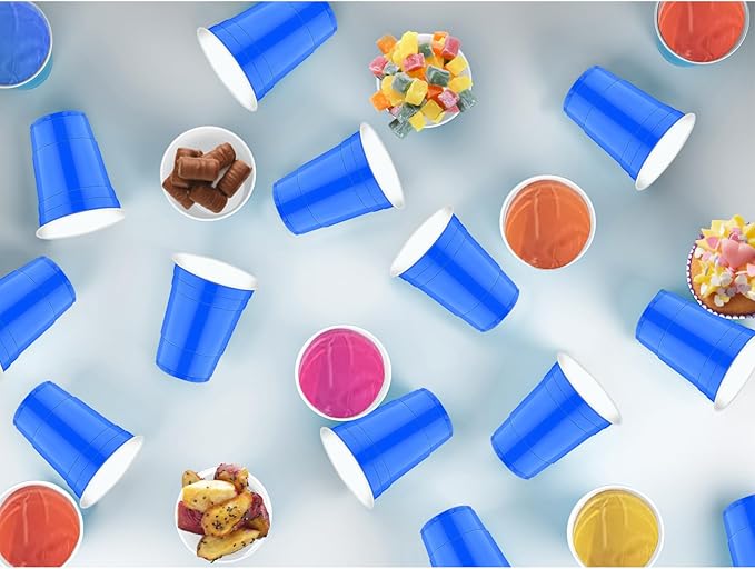 120 Pcs Blue Plastic Cups Gender Reveal plastic Disposable cups 12 oz