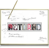 Framed Gold Retirement Decorations Guest Book for Womens 12 x16