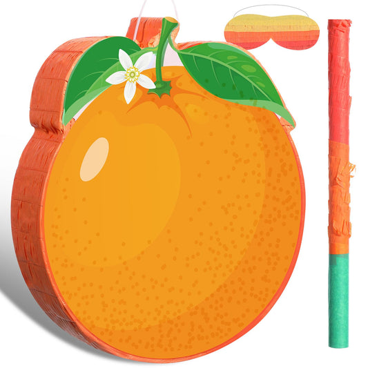 Aoriher Orange Piñata Orange Citrus Party Game Set Summer Fruit Piñata