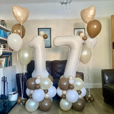 40th Birthday Balloons Decor, Helium Apricot Beige 40 Balloon,