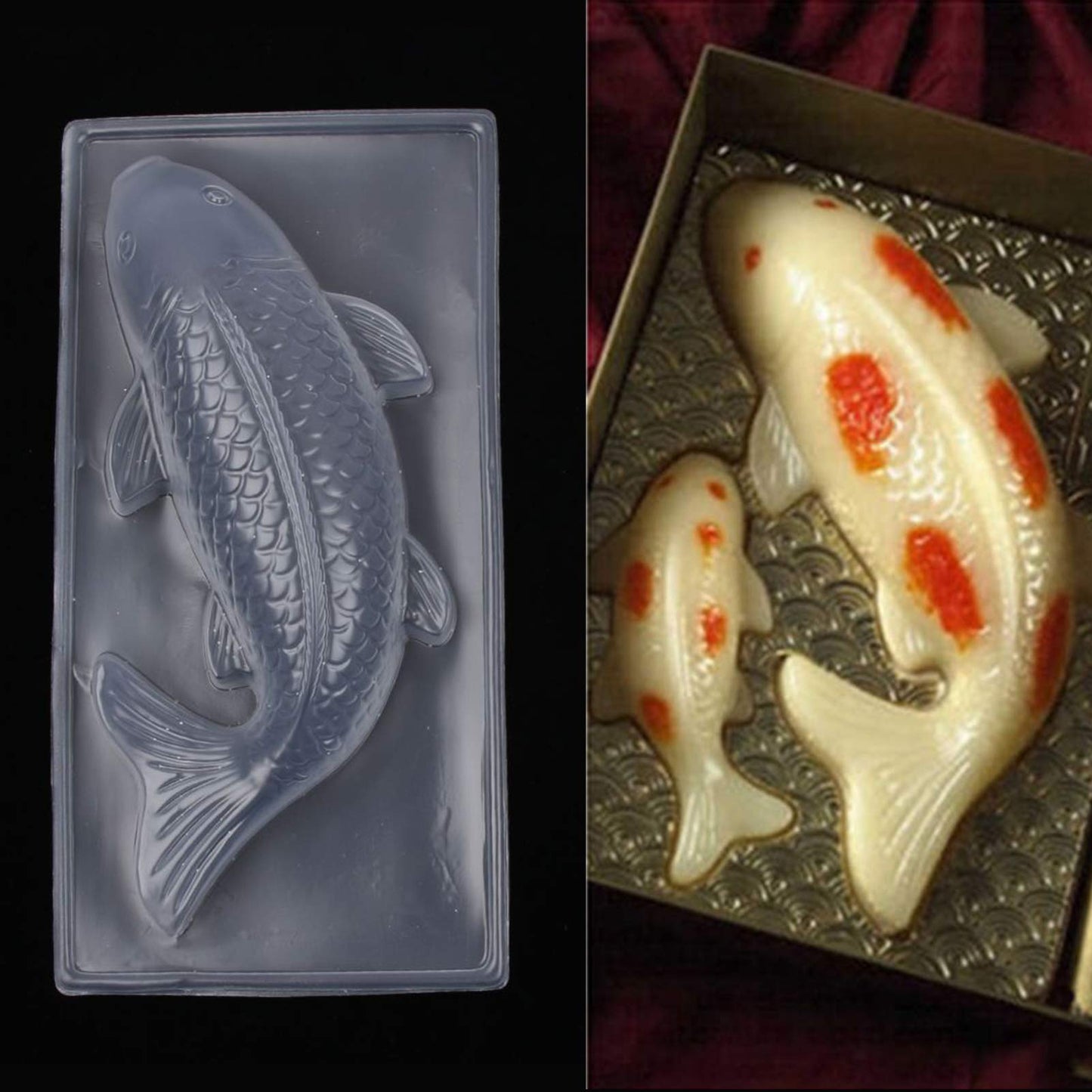 EORTA 3 Pack 3D Fish Shaped Jelly Molds PP Plastic
