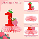 10 PCS Berry First Birthday Decor, Strawberry Theme 1st Birthday