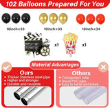 2 Sets Movie Night Balloon Column Stand Kit With 102 Popcorn