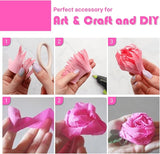 PartyWoo Crepe Paper Streamers 6 Rolls 492ft, Pack of Hot Pink Party