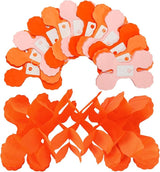 Fall-Boho Pink-Orange Groovy Thanksgiving Party-Decorations - 12pcs