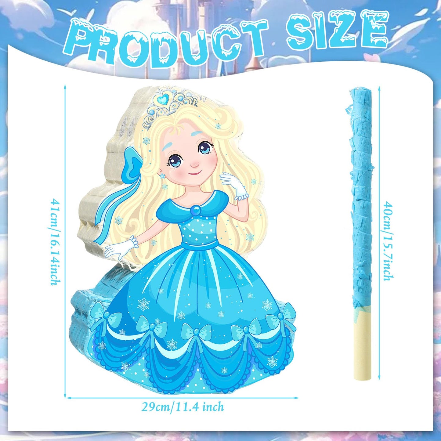 Threan Princess Piñata Fairy Party Decorations Pink Ballet Piñata
