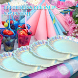 96 Pcs Mermaid Paper Plates Seashell Plates Party Supplies 9 Inch