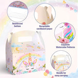 WERNNSAI 12 Pcs Unicorn Party Favor Boxes- Rainbow Unicorn Goodies