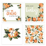 Little Cutie Baby Shower Beverage Napkins / 48 Citrus Cocktail Napkins
