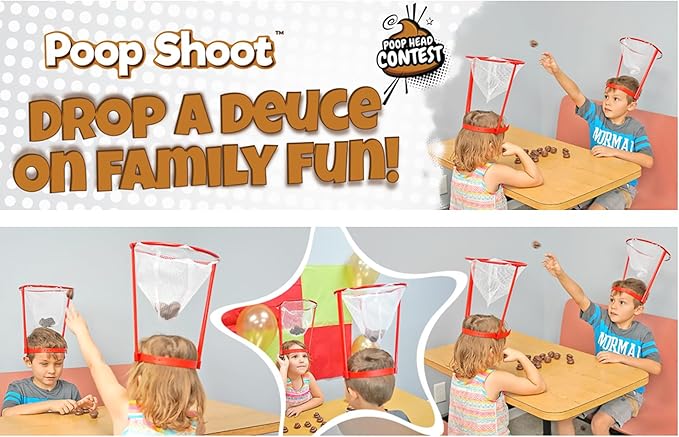 Fairly Odd Novelties Poop Shoot! Head Hoop Game – Hilarious Poop