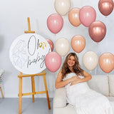 68 Pcs Retro Pink Nude Party Balloons 12Inch Dusty Pink Metallic Rose