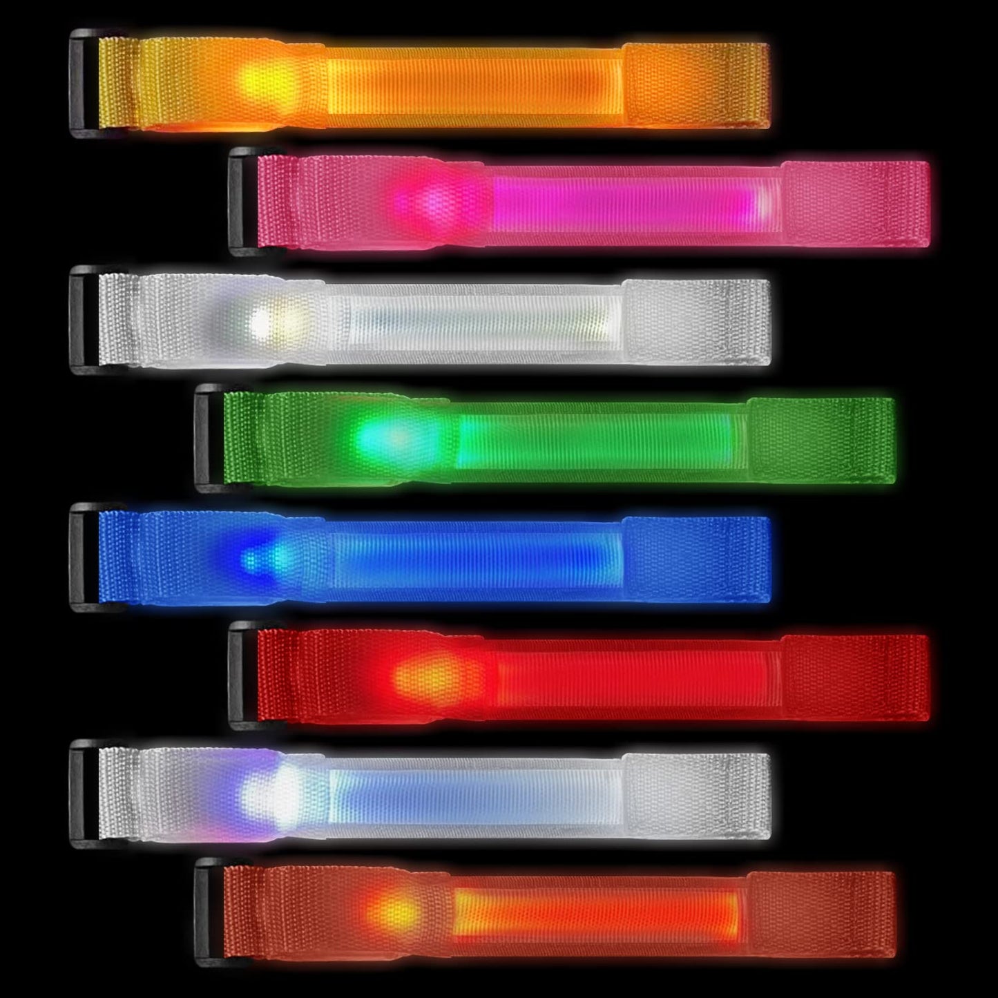 M.best 16pcs LED Light Up Bracelets Glow Flashing Wristbands Glow in