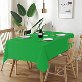 QIKSION Green Plastic Table Cloth Disposable 3 Pack, 54 x 108 Inch