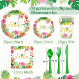 Hawaiian Luau Party Decorations Supplies 175 PCS Aloha Tropical
