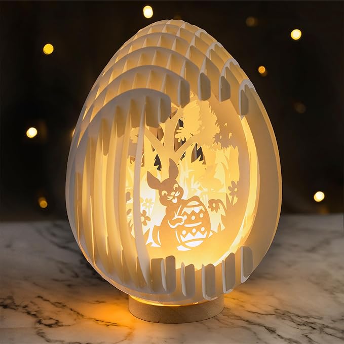 Lighted Easter Egg Centerpieces for Tables Indoor Paper Easter