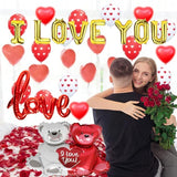Valentines Day Balloons Decorations I Love You Balloons and Heart