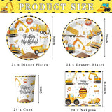 96PCS Construction Birthday Party Supplies Construction Party