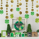 52Ft Shamrock Garlands 4Packs Glitter Green St Patrick's Day