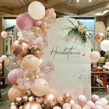 Boho Balloon Garland Arch Kit 156Pcs Dusty Pink Pastel Brown