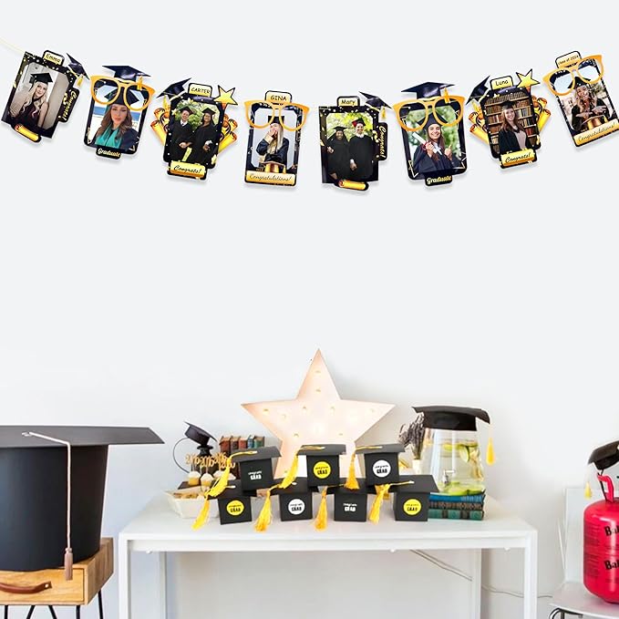 pinkblume Graduation Party Decorations Black and Gold Grad Photo
