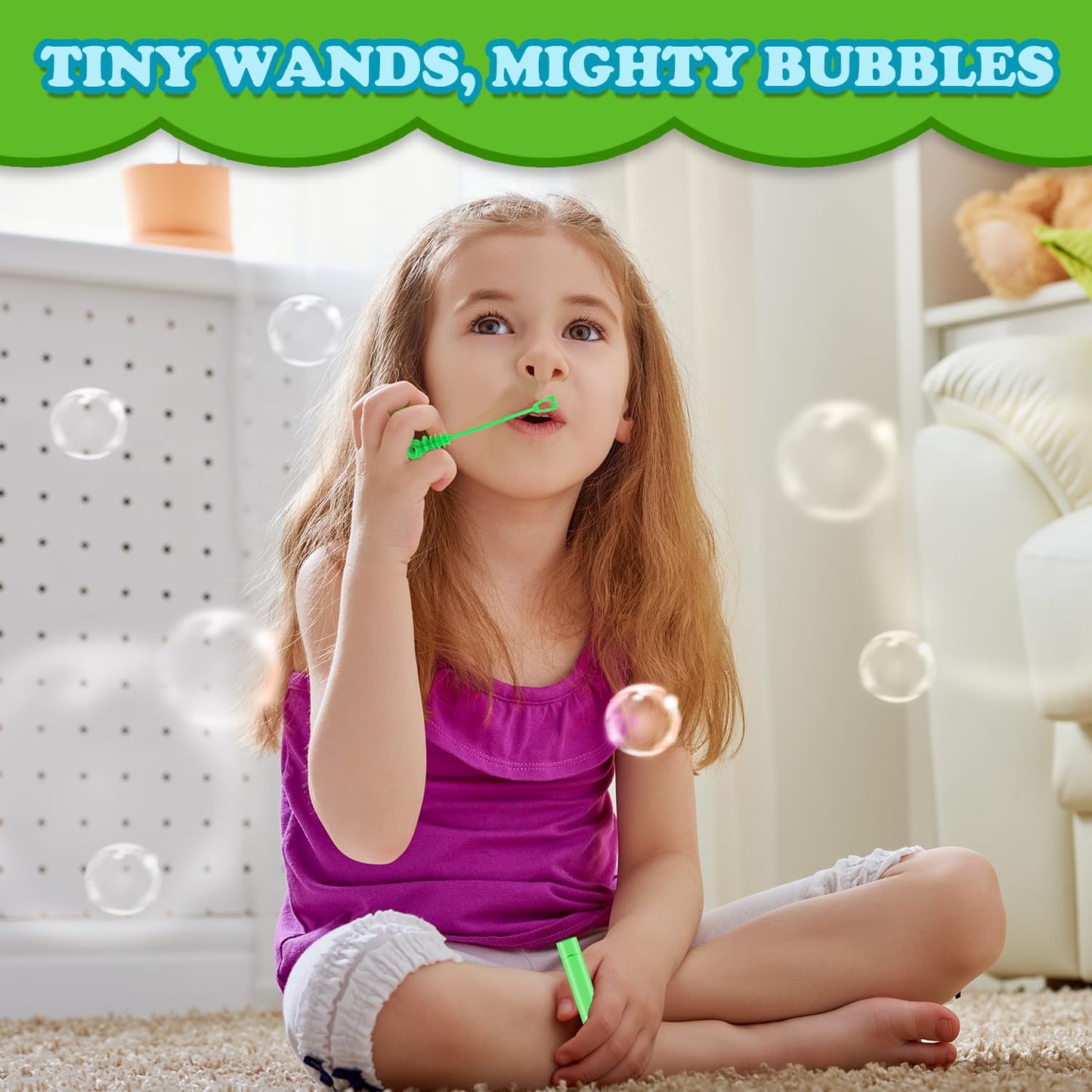Bulk Neon Mini Bubbles Party Favors for Kids 100 Pack, Small Non Candy