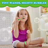 Bulk Neon Mini Bubbles Party Favors for Kids 100 Pack, Small Non Candy