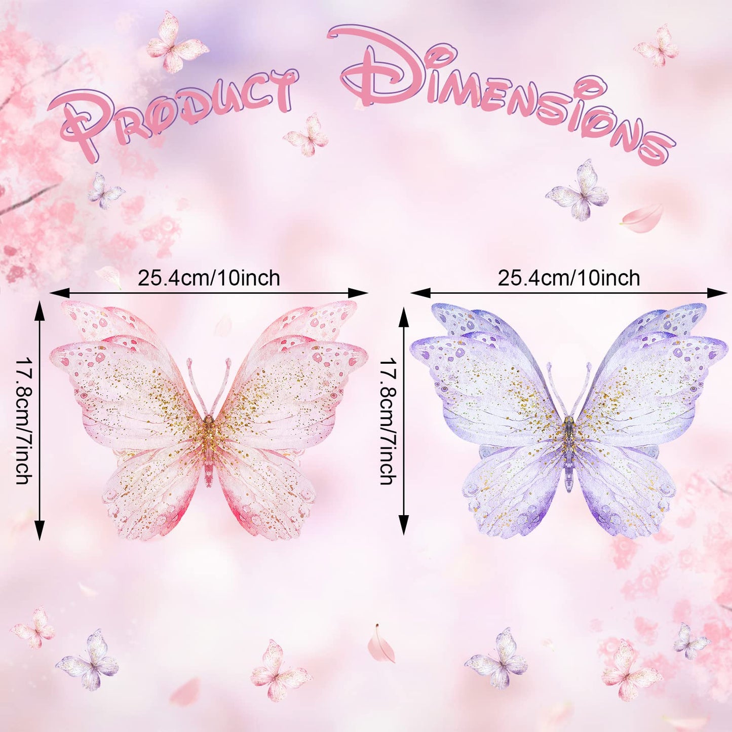 Wesiti 18 Pieces Butterfly Baby Shower Birthday Decorations Butterfly