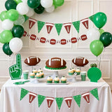 4 PCS Football Party Decorations Football Banner Flags Football Paper