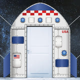 Outer Space Door Cover Galaxy Alien Theme Door Decoration Outer Space