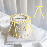 Yellow Bow Cake Topper Coquette Bows Cake Decorations Yellow Bows