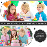 12 Pcs Crown Cake Topper Mini Baby Crown Tiny Queen Small Alloy Black