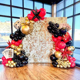 204Pcs Casino Balloon Garland Arch Kit Casino Theme Party