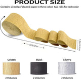 Crepe Paper Streamers 6 Rolls 492ft, Pack of 2 Gold, 2 Silver, 2