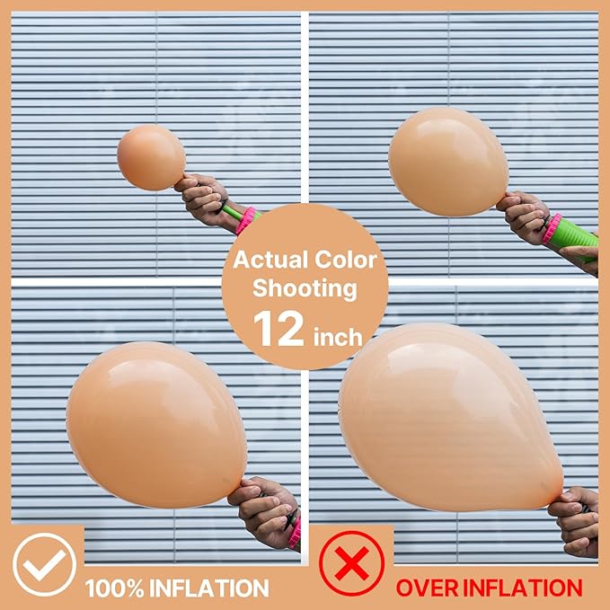 PartyWoo Nude Balloons 100pcs 5 Inch Apricot Fall Neutral Boho Latex