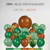 Dinosaur Birthday Decorations include Hunter Green Brown Gold