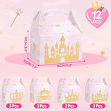 WERNNSAI 12 Pack Princess Candy Boxes - Pink Princess Birthday Party