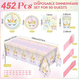 452 Pcs Unicorn Themed Birthday Party Decorations Include Unicorn