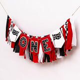 Racing Car ONE High Chair Banner Racing Car First Birthday Party