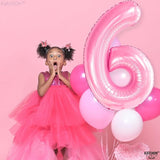 KatchOn, Giant Light Pink Number 6 Balloon - 40 Inch | 6 Balloon