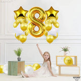KatchOn, Giant Gold Number 8 Balloon - 40 Inch | Golden 8 Balloon for