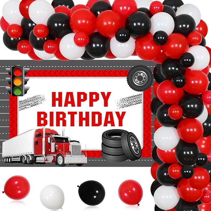 Construction Truck Birthday Party Decorations Semi Truck Happy