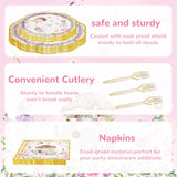 81Pcs Fairy Party Decorations for Girls 1st 2nd Birthday Garden Flower