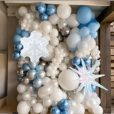 Froova Snowflake Balloons Light Baby Pastel Blue and White Balloons