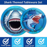 24 Guests Shark Theme Party Decorations Under the Sea Party